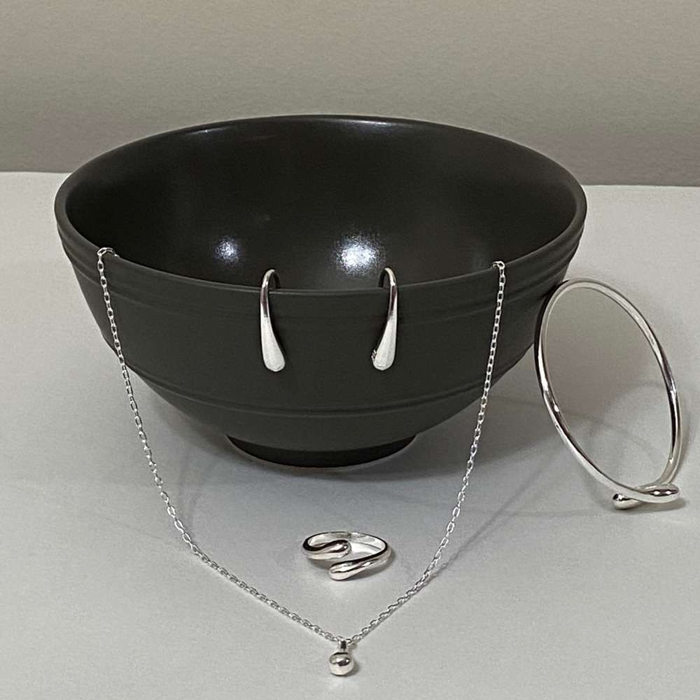 Water drop jewelry set